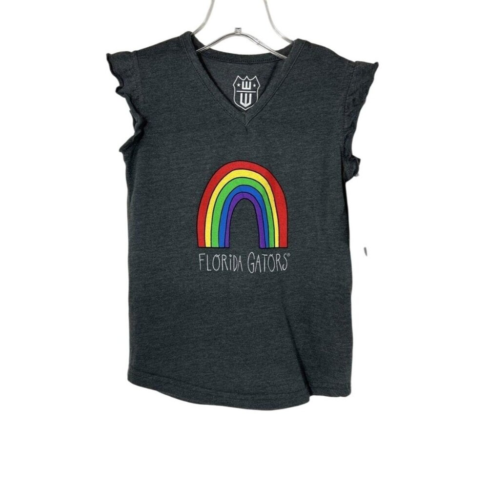 Wes And Willy Florida Gators Toddler Shirt Size 3T Rainbow Graphic Charcoal Gray